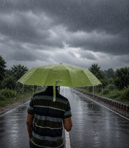 Automatic Folding Umbrella | 12 Strong Rods | Double Cloth Coated | Windproof | UV Sun Protection | Large Size